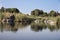 Entrance of the Nile River as it passes through the Nubian People in Aswan, Egypt, Afriaca.