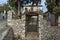 Entrance of old houses in village of Theologos,Thassos island, Greece