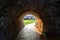 Entrance of old Korela fortress at evening