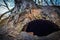 Entrance in the old underground tunnel. Fantasy picture.