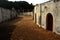 Entrance path of manora fort with hall doors.