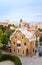 Entrance pavilion of the Park Guell in Barcelona, Spain