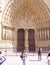 Entrance porch of Notre Dame de Paris. Portal of the Last Judgement