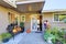 Entrance porch with pumpkin decoration