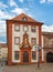 The entrance portal to the former Jesuit college on the north wing with its baroque design. Baden Wuerttemberg, Germany, Europe