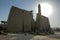 The entrance pylon of the Luxor Temple.