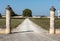 Entrance road to Chateau Rauzan - Segla in Margaux, known for producing excellent wines.