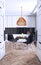Entrance of a rustic kitchen for lovers of white