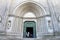 Entrance of San Fortunato in Todi, Italy