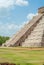 Entrance scale of the Mayan Pyramid of Kukulkan, known as El Castillo, classified as Structure 5B18