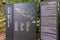 Entrance sign of destroyed Castle Ruins of Japanese Fortress Seosaengpo located in Seosaeng, Ulju County, Ulsan, South Korea, Asia