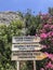 Entrance sign of Titus tunnel and cave in Hatay, Turkey in Turkish and English