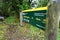 Entrance sign to the Arohaki Lagoon trail in Whirinaki Conservatino Park