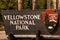 Entrance Sign, Yellowstone National Park, Wyoming, USA