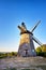 Entrance with stairs to the Dutch windmill on Usedom. Germany