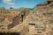 Entrance with stairs to the Roman Amphitheater of Merida