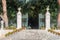 Entrance stairway to the municipal garden of Villa Garibaldi in Conversano