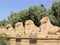 Entrance statues in Karnak temple (Egypt)