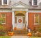 entrance Stockbridge Library Museum & Archives with Fall decorations