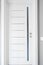 Entrance stylish white door. Interroom modern. Handle, Interior