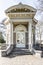 The entrance of the Tea dome or Gloriette with a stone staircase with neoclassical decoration