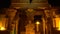 Entrance temple of Kom Ombo Egypt at night illuminated with lighting desing uplight