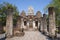 At the entrance to the ancient Khmer temple Wat Si Sawai. Sukhothai