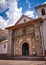 Entrance to the Barroque-style church of Andahuaylillas. Cusco, Peru