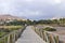 The entrance to the beach. Fuerteventura. Jandia.