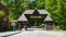 Entrance to the Bialowieza National Park in eastern Poland.