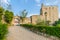 entrance to the castle of Valencia de Alcantara, Caceres, Extremadura, Spain