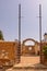 Entrance to the Church and Views of the High Altar of the Church of San Pedro in Ruins in Hita. July 23, 2019. Hita Guadalajara