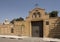 Entrance to a Coptic Christian cemetery in Coptic Cairo, Egypt.