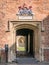 Entrance to courtyard Magdalene college, Cambridge, England.