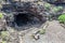 Entrance to Cueva de los Verdes, an amazing lava tube and tourist attraction on Lanzarote island