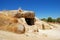 Entrance to the Dolmen de Menga, Antequera, Spain.