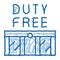 entrance to duty free shop doodle icon hand drawn illustration