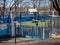 Entrance to Dynamo stadium named after greatest ukrainian soccer player Valeriy Lobanovskiy