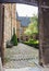 Entrance to the elegant and tranquil courtyard of the 15th century house of refuge of the Tongerlo Abbey in Mechelen, now used by