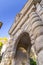 Entrance to the famous historical structure of the Al-Hambra Palace in Granada, Spain