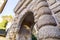 Entrance to the famous historical structure of the Al-Hambra Palace in Granada, Spain