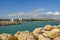 Entrance to the harbour at Zygi, Cyprus