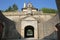 Entrance to the Historic city walls and fortifications to the citadel of Blaye, Gironde, Nouvelle- Aquitaine , France.