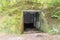 Entrance to historical bunker at Hel Peninsula near Baltic sea