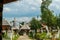 The entrance to Ieud hill Church, Maramures Romania