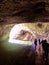 Entrance to the Kapova Cave located in the Shulgan Tash Nature Reserve, Ural, Russia.