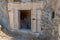 The entrance to the Lulavim Cave at Bet She`arim in Kiryat Tivon, Israel