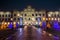 Entrance to the main building of Igor Sikorsky Kyiv Polytechnic Institute KPI at night Kyiv, Ukraine