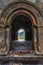 Entrance to main touristic area in Vardzia ancient cave city, Georgia. Ruins of Tamara palace.