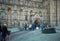 Entrance to medieval stone cathedral with romanesque windows.  Exterior facade view.  Durham Cathedral World Heritage Site